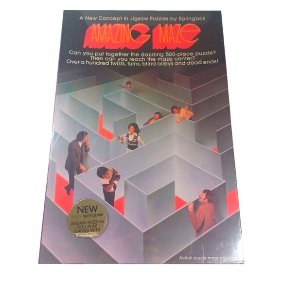 NEW Springbok Jigsaw Puzzle Amazing Maze Over 500 Pieces 1975 Hallmark PZL5010 - Picture 8 of 9